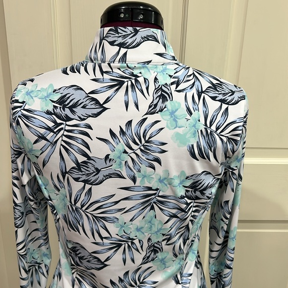 Tommy Bahama Golf Stretch Tropical Print 1/3 Zip - Size S/P - Picture 5 of 14